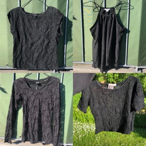 4 tröjor spets - FRAKT INGÅR☀️☀️☀️ Säljer dessa tröjor, 250 för alla fyra tröjor tillsammans inklusive frakt, ish storlek S på alla. skriv om ni är intresserade av mer eller tydligare bilder :) Alla är i olika spetsmönster förutom linnet