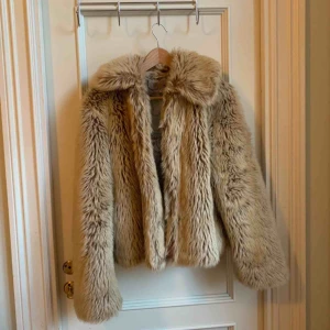  - Faux fur pälsjacka från hm, storlek 38 men passar en 36a