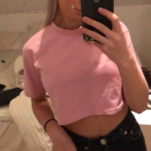 Croppad t-shirt  - Jätte fin croppad t-shirt ifrån zara!💞 använd fåtal gånger så den är i nyskick! Skriv till mig vid intresse💖