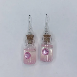 Pink - Örhängen-Rosa glasburkar, ca 3-4cm❗️Fri Frakt❗️🔔Vänligen meddela bara om du har funderingar eller om du har bestämt dig för att köpa🔔 !Alla beställningar postas måndagar och onsdagar! 