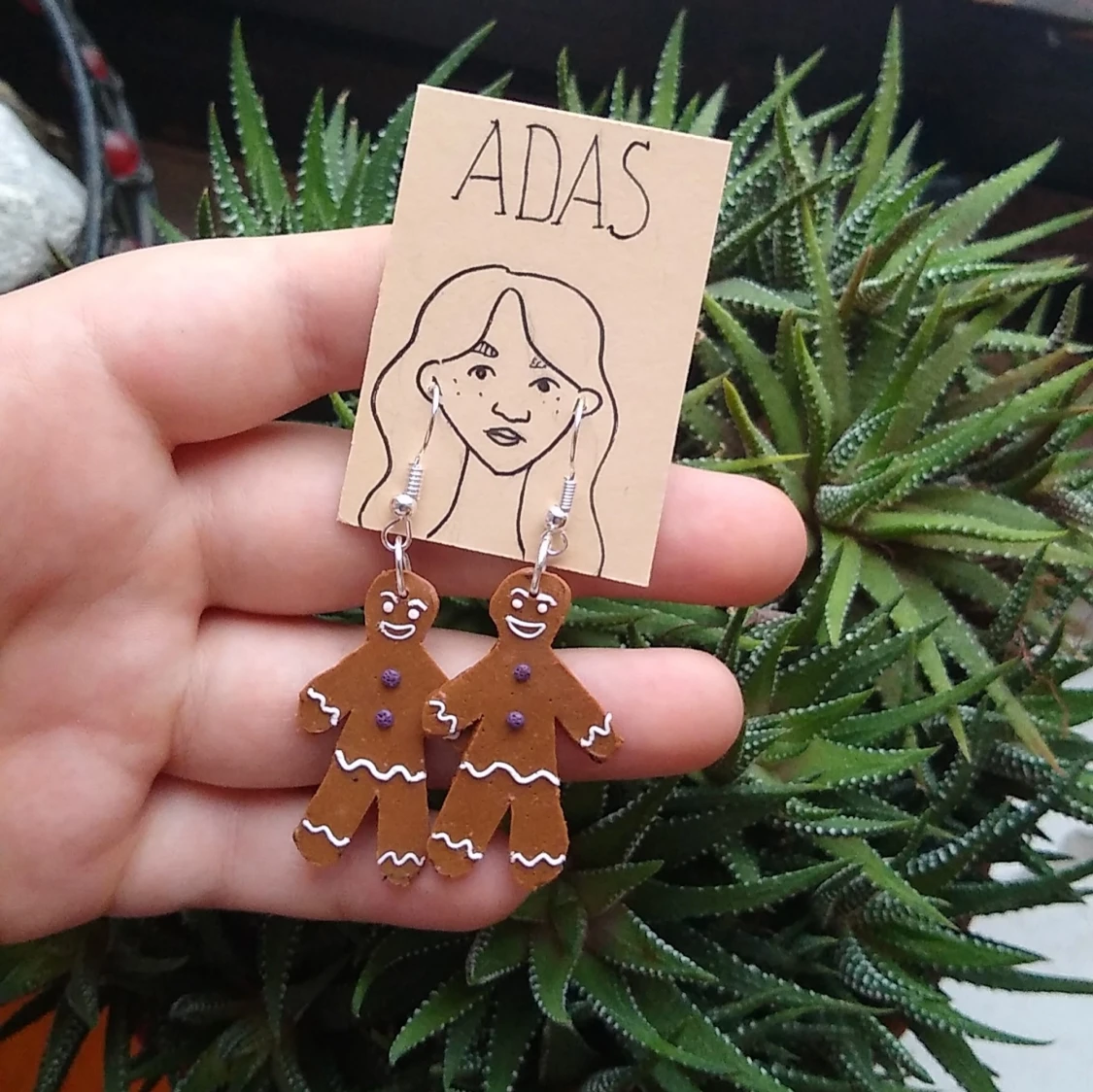 Supersöta pepparkaks örhängen