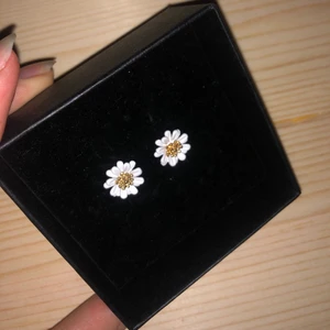 Örhängen  -  Super söta örhängen som är formade till en vit blomma! Aldrig använda 🕊✨🌼🐚 Frakt tillkommer 💕