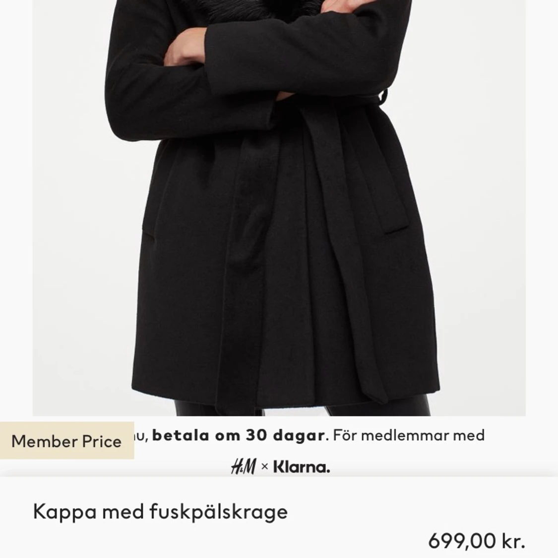 NY! Varm kappa med päls  - 91