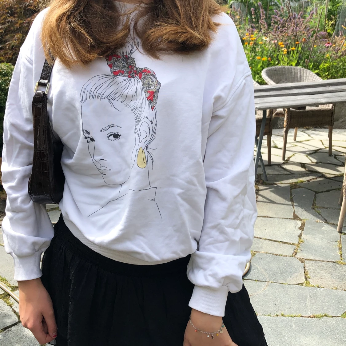 Sweatshirt med tryck - 90