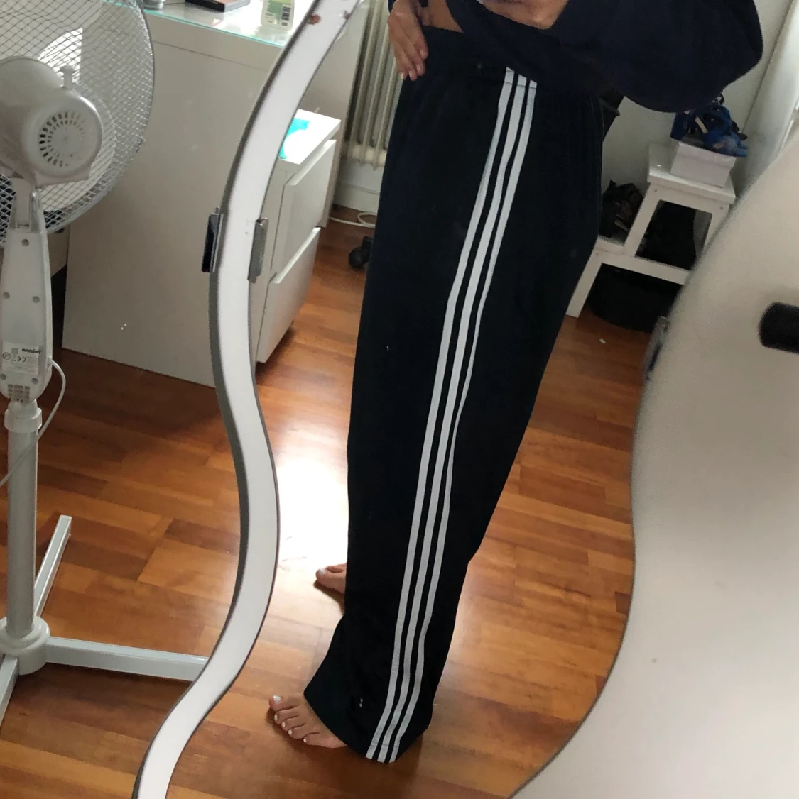 Adidas vintage raka mjukisbyxor - 90