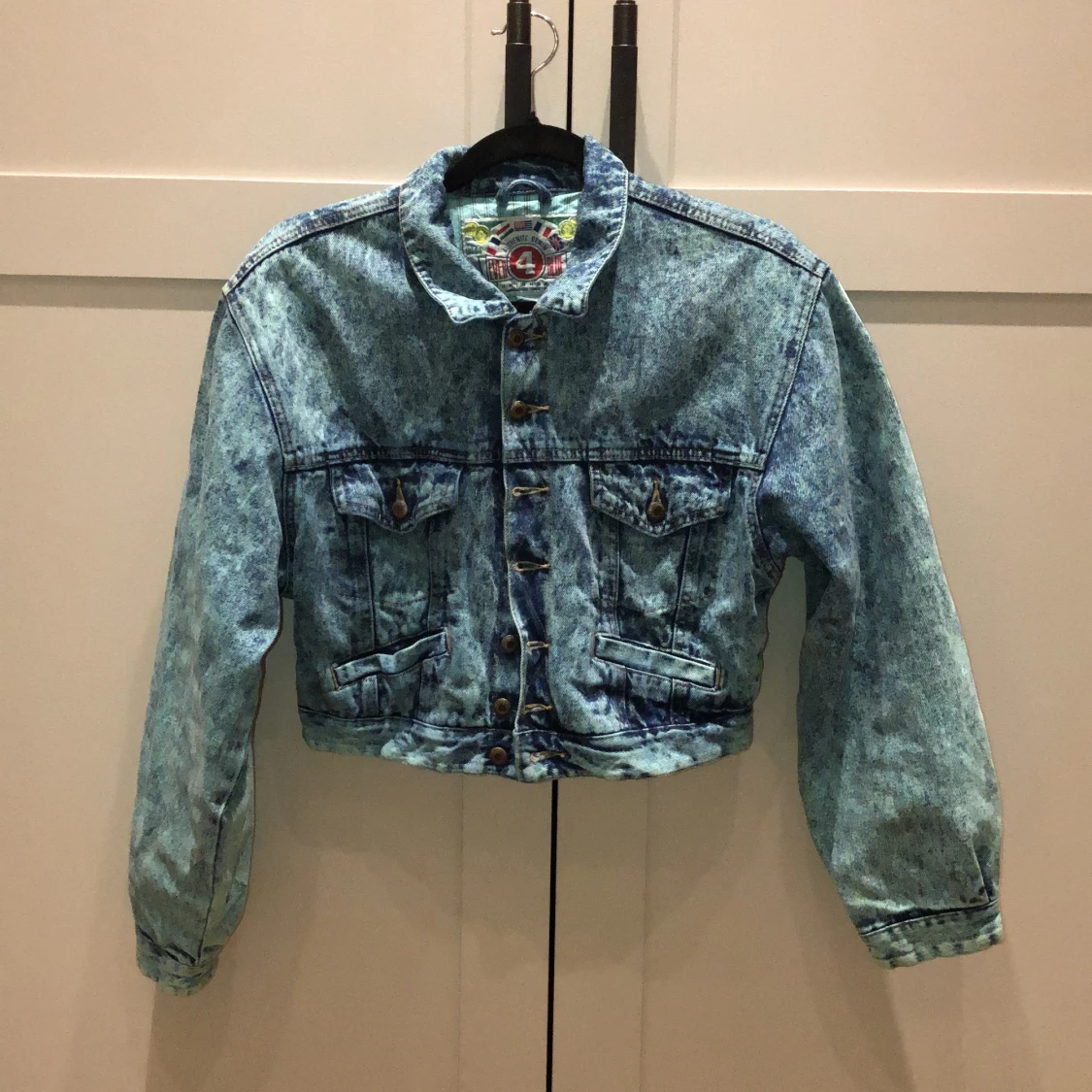 Vintage cropped jeans jacka - 90