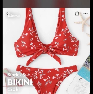 Blommig bikini - En jättefin bikini som ja köpte på tise, tyvärr lite för liten. Endast använd en gång, skriv gärna för egna bilder😁