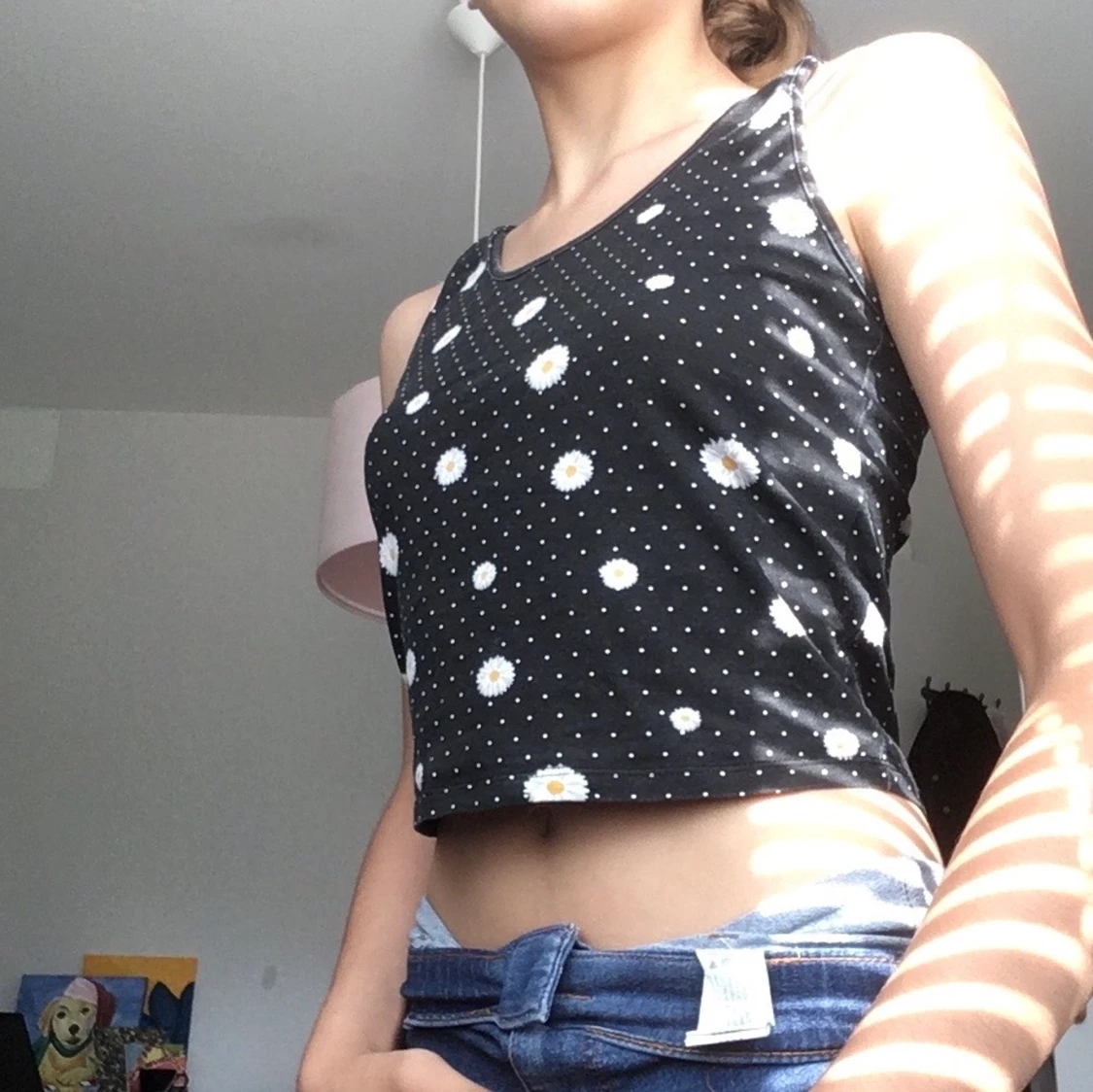 Blommig topp - 90