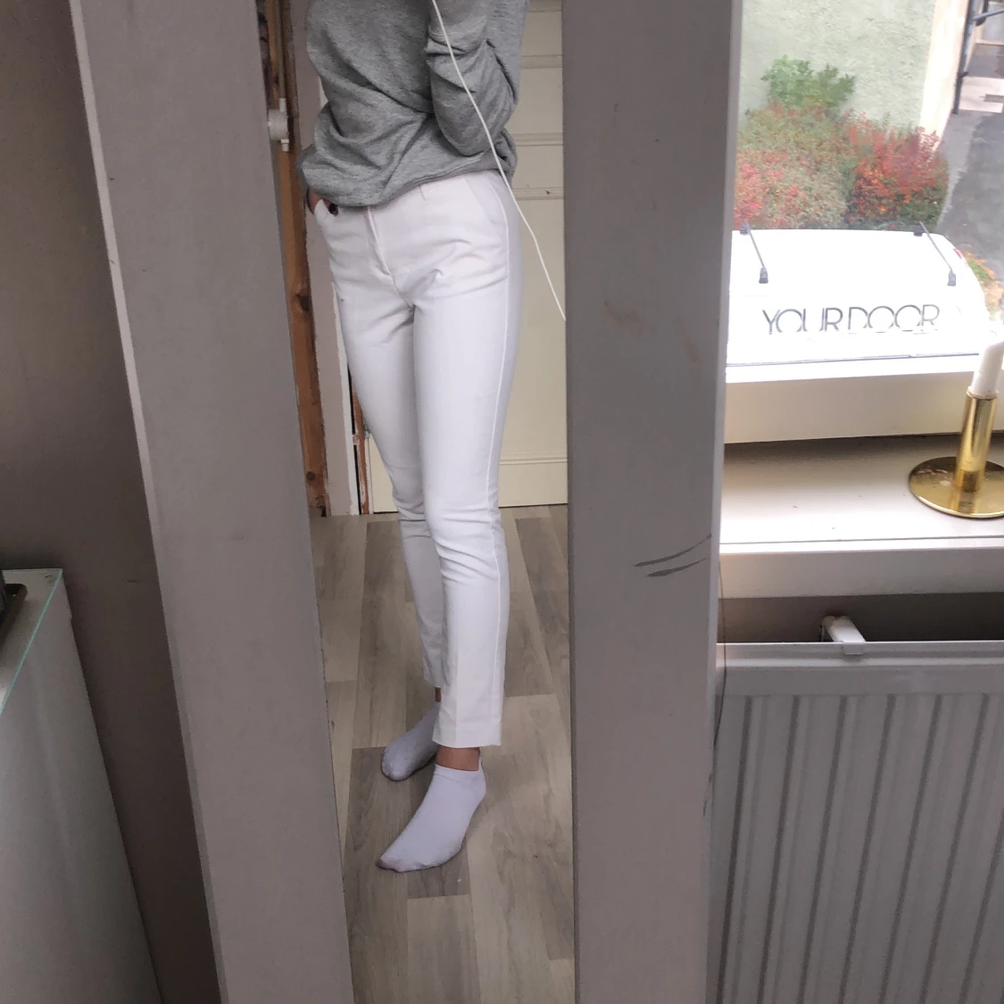 Vita kostymbyxor  - 90