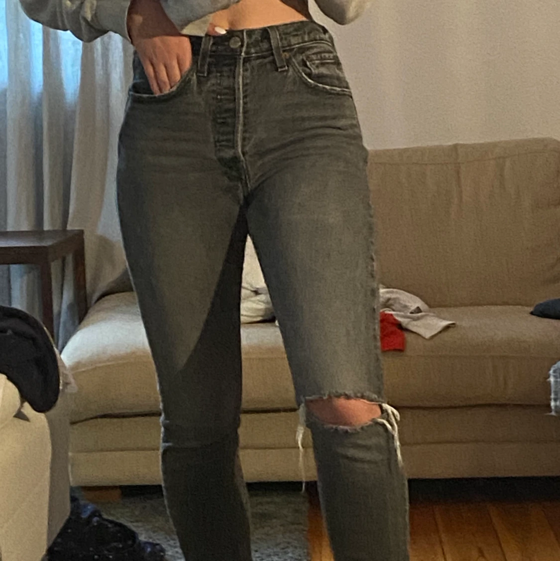 Gråa Levis jeans