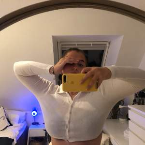 Säljer denna SJUKT snygga topp! Lätt ribbad croptop med krage. Tycker verkligen den är så snygg men får inte användning för den och den är tyvärr lite liten över min byst:( (Knappt använd och relativt nyköpt) 