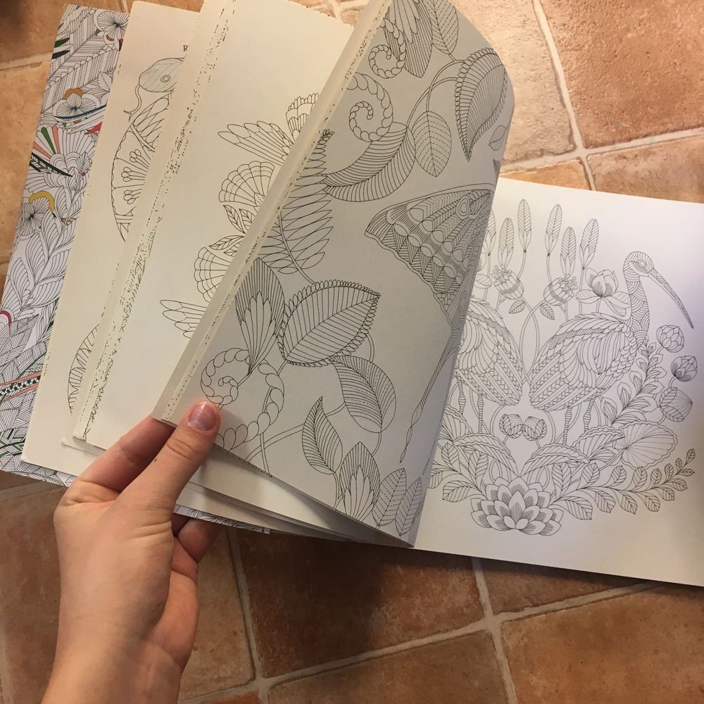 En är illustrerad av Millie Marotta, i väldigt bra kvalité. Superfina motiv😍. Den sista från TGR men med glada mönster och superkul tidsfördriv. Nästan inget målat i dessa! Säljer för att jag inte använder dem. Hoppas någon annan kan få glädje av dem.. Övrigt.