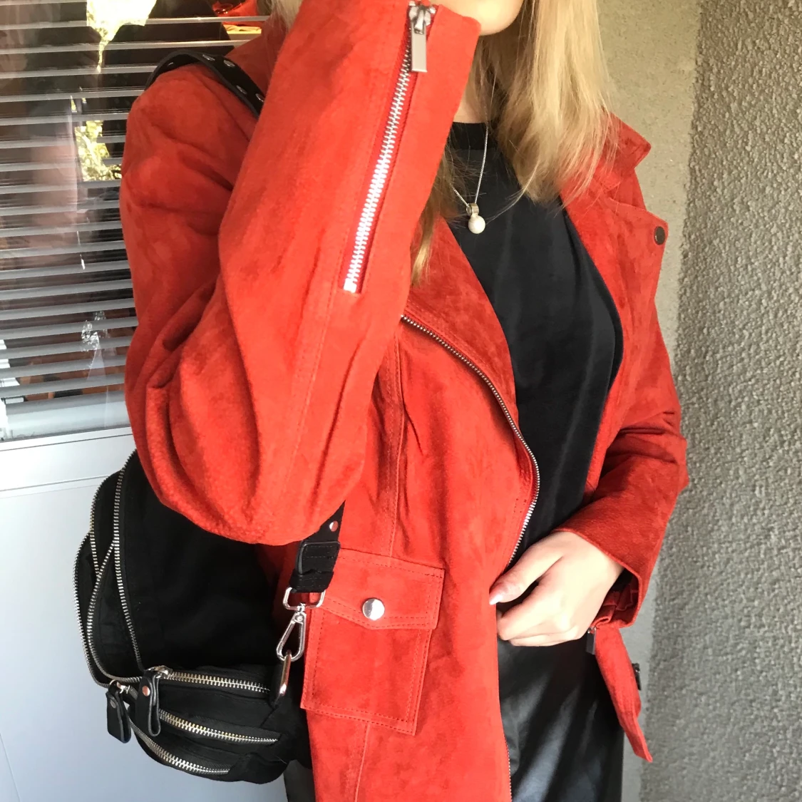 Skinnjacka läder  - 90