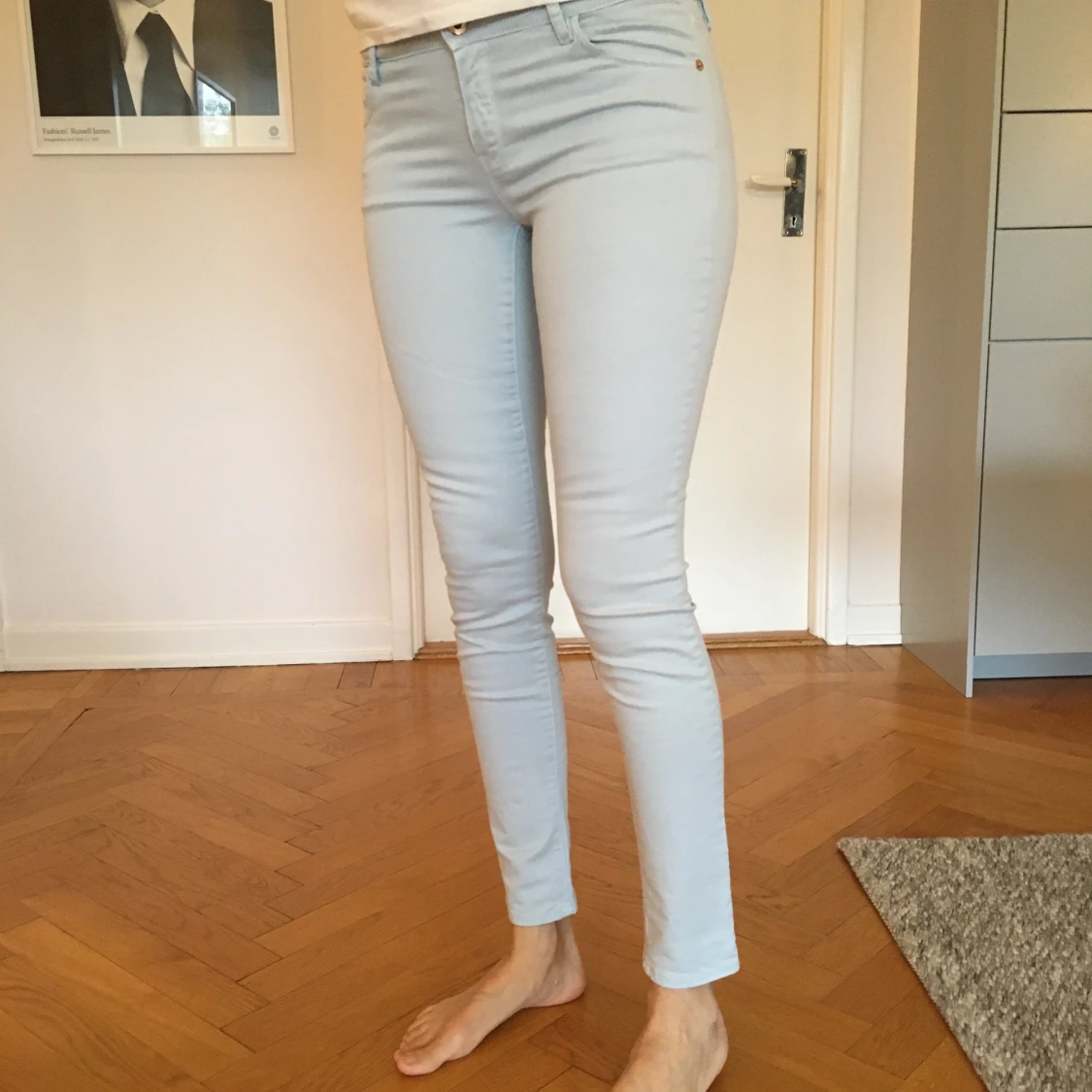 Massimo Dutti byxor - ljusblå