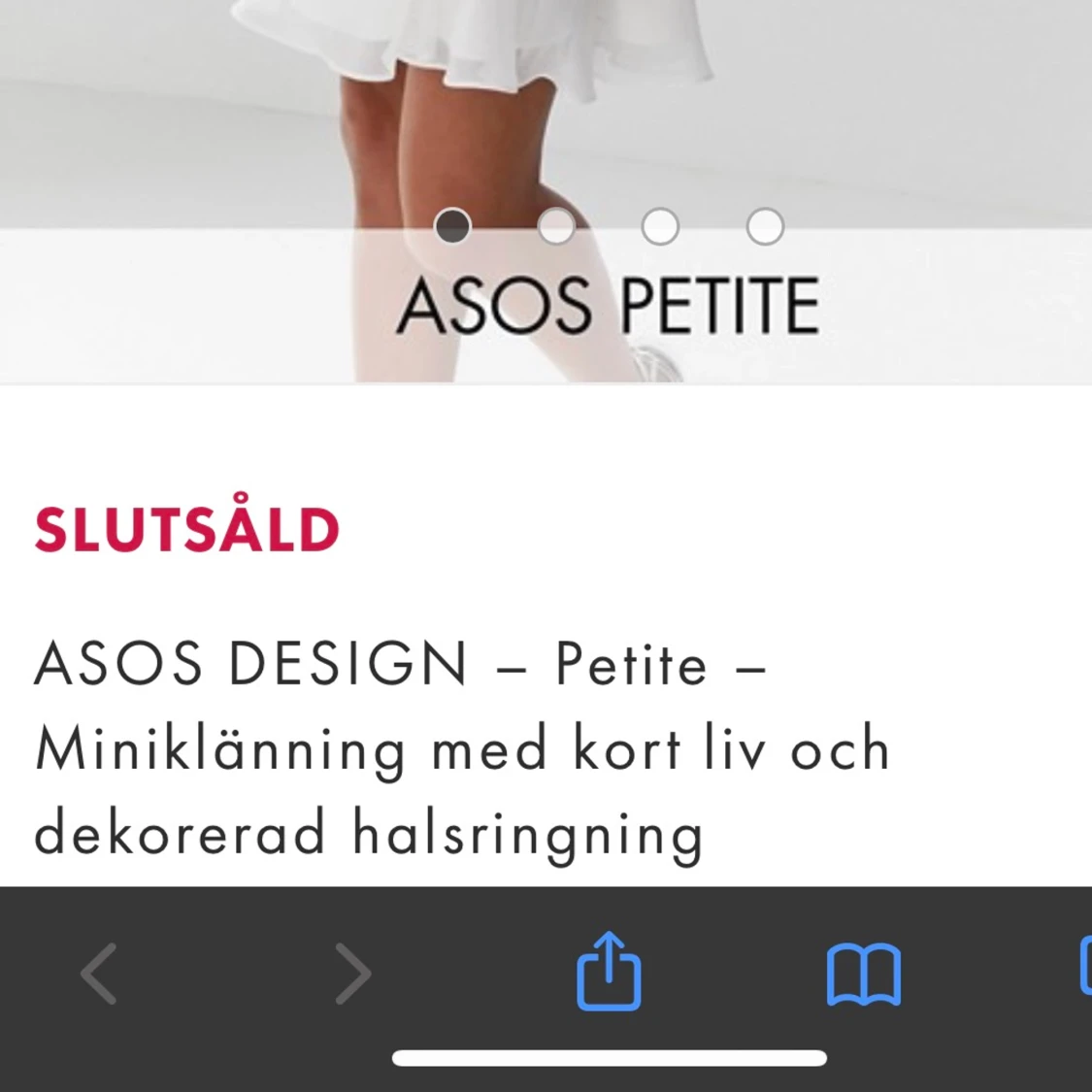 Petite vit klänning från Asos - 90