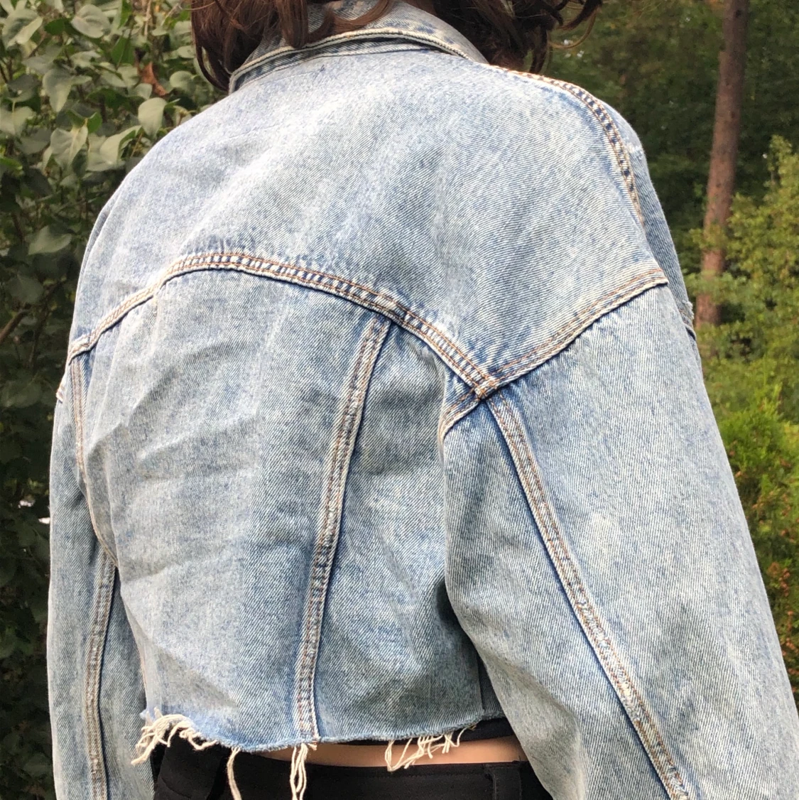 Cropped jeansjacka  - 90