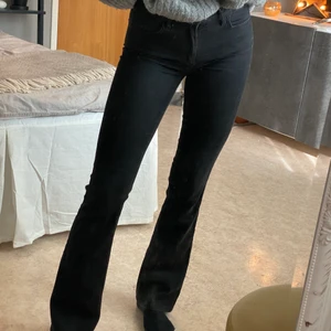 Utsvängda jeans - Svarta utsvängda jeans från 2nd One. Storlek 25.