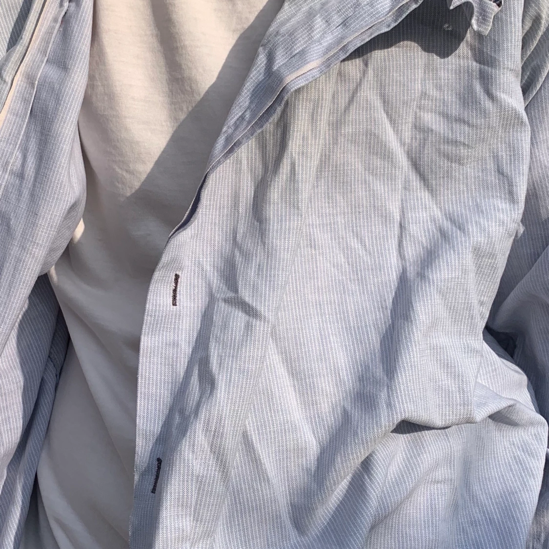 Blå randig skjorta - 90