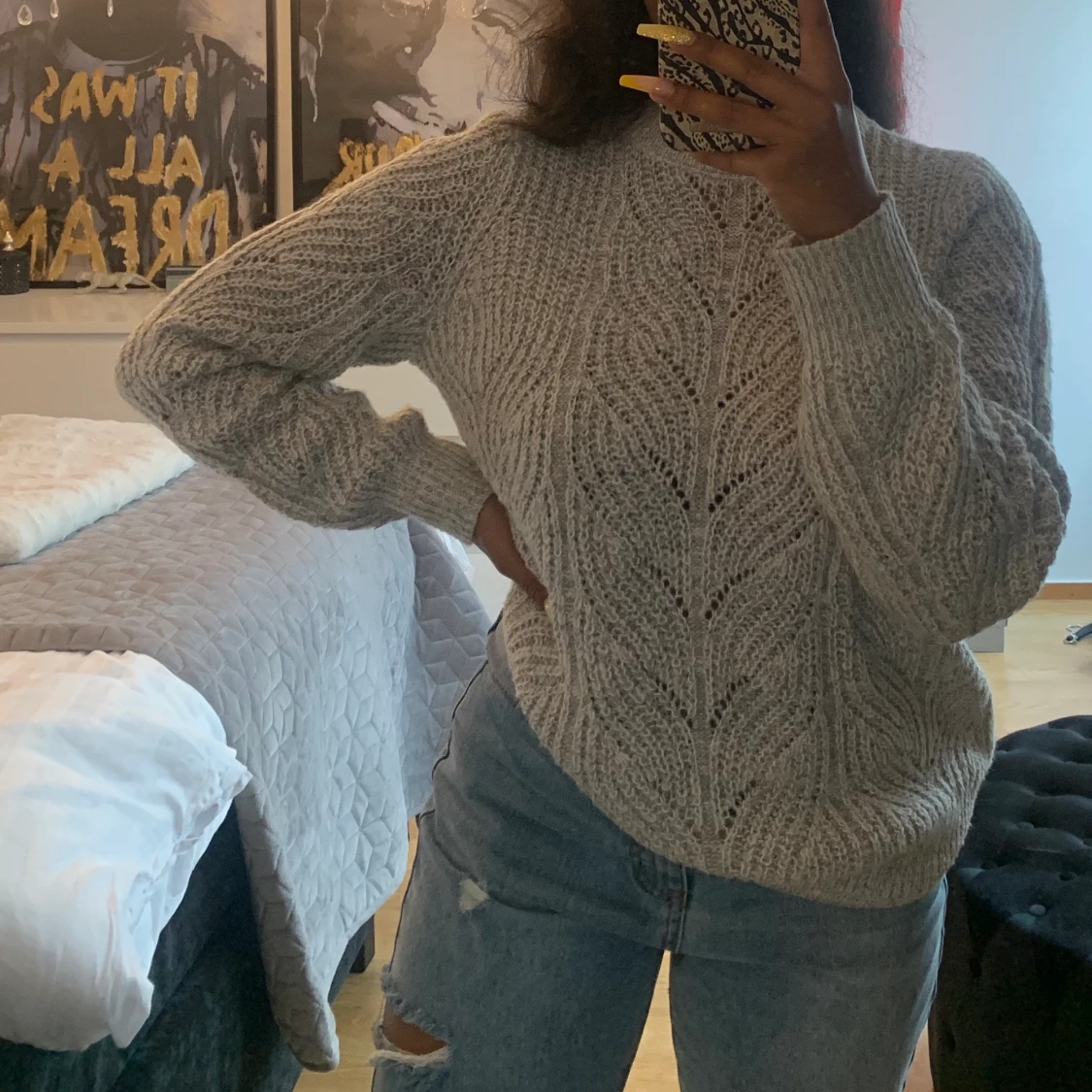 Stickad tröja - 90