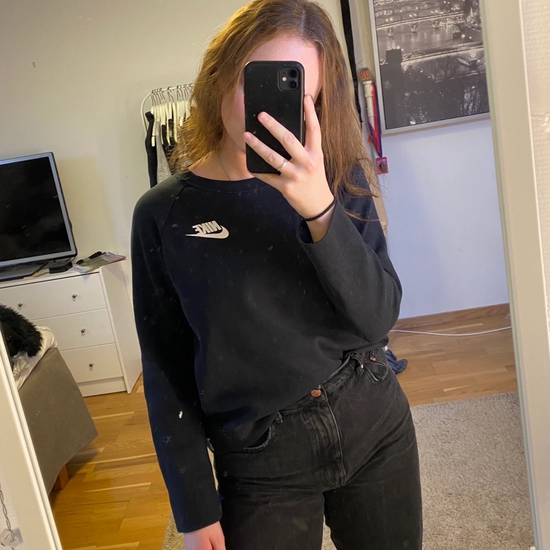 svart nike sweatshirt - 91