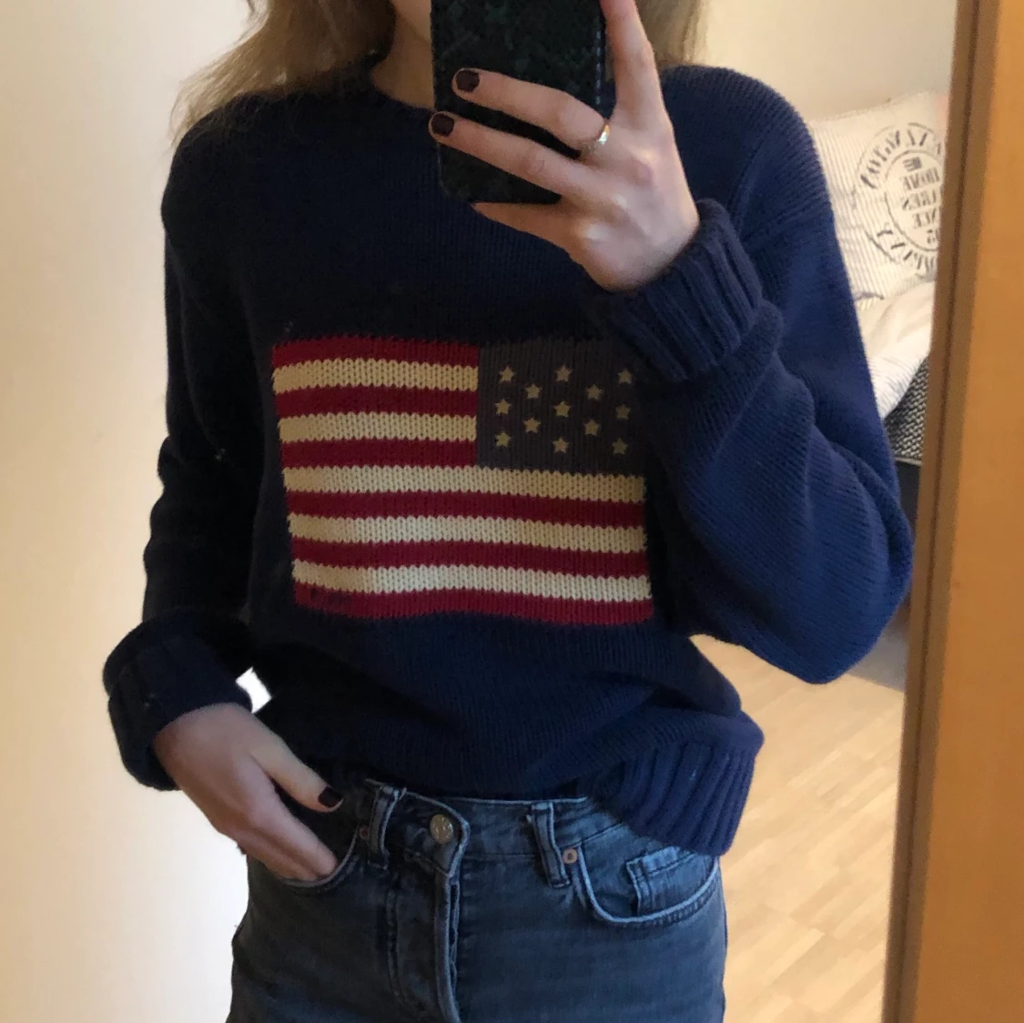 USA stickad tröja från polo  - 91