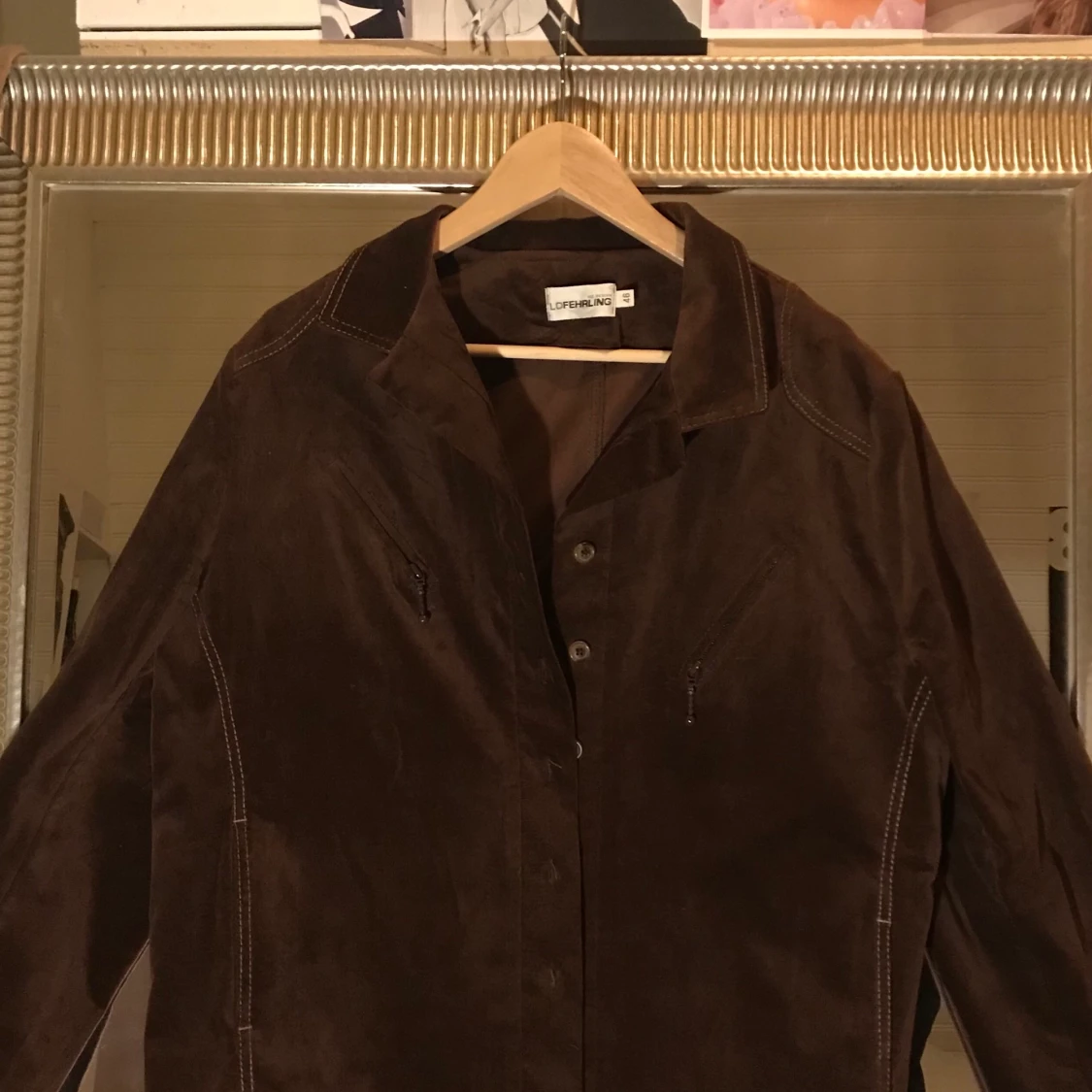 Brun sammetsjacka - 90