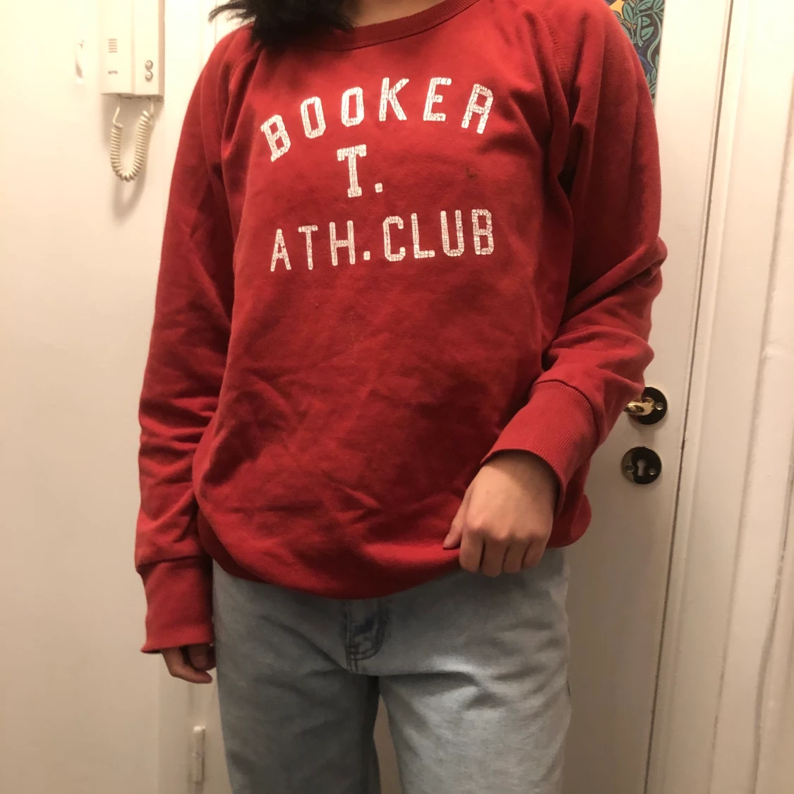 Vinröd Tjocktröja - 91