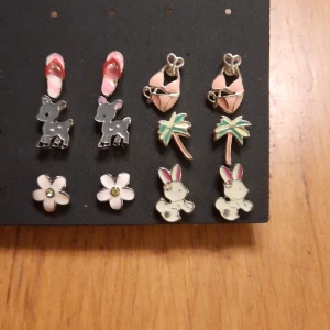 Örhängen  - Små gulliga örhängen. Satta priset är för alla tillsammans, men om man bara vill ha en eller några så får man höra av sig. 