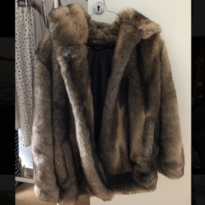 Pälsjacka från Zara - Pälsjacka från Zara, inte äkta päls såklart men materialet känns väldigt lyxigt och uppfattas som äkta päls. Jackan är använd ett fåtal gånger och är i nyskick. Strl 34 men passar XS-M💕 Köptes för 1200 kr