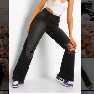 Svarta slitna jeans - Riktigt snygga jeans som aldrig är använda, taggen sitter kvar! Storlek 38 men passar även 36, kan diskutera pris vid snabb affär🌸