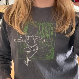  2000’s tintin-tröja  - Söt grå 2000’s tröja med tintin-tryck! Inga fel! Köparen står för frakten❤️