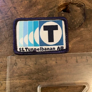 SL tygmärke - oanvänt tygmärke med SL motiv på 