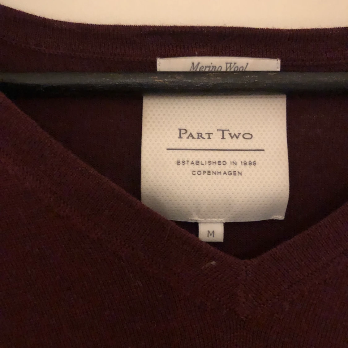 Brun/röd v-ringad kofta - 91