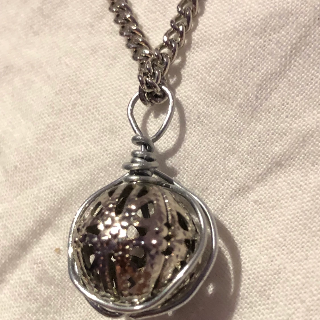 Silver halsband med berlock - 91