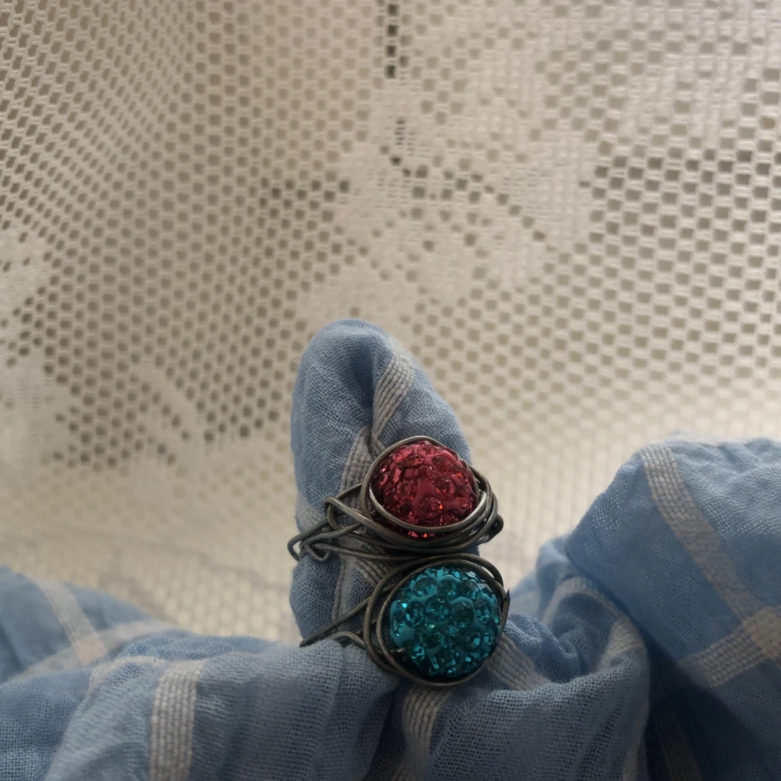 fine-line inspererade ringar 💗💙 - 91