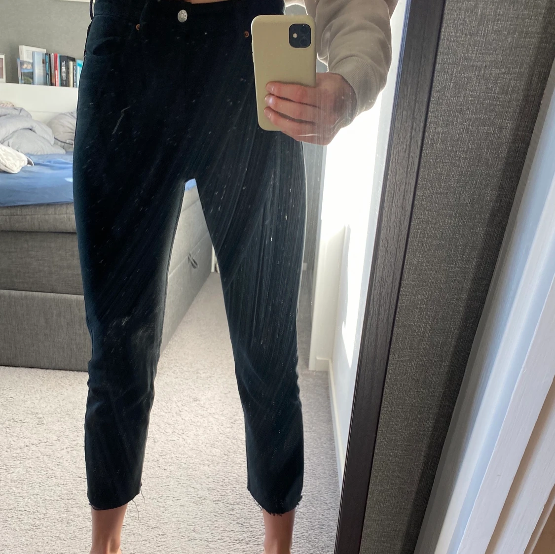 Svarta raka jeans - 90