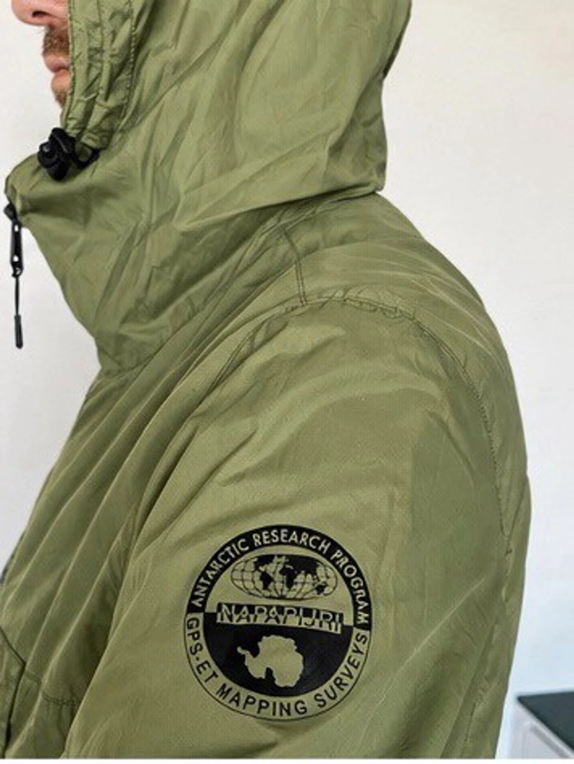 Napapijri Geographic Anorak Jacket – Olive Green  - 2