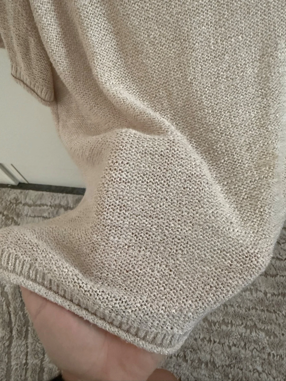 Beige stickad t-shirt från ONLY - 1