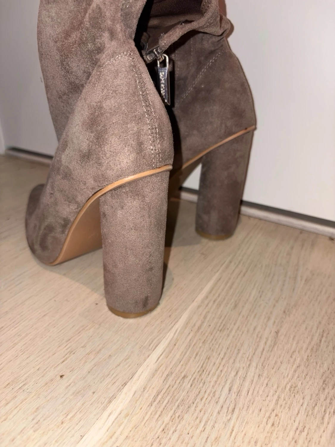 Y2k 2000s suede klackskor - 4