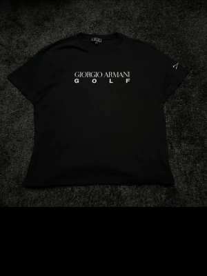 Authentic Vintage Giorgio Armani Golf T-Shirt | Black | Size S - Selling a 100% genuine Giorgio Armani Golf t-shirt. The shirt is in excellent condition and has been very well taken care of! Item Details:  Brand: Giorgio Armani Golf  Size: S (Small)  Color: Black  Condition: Excellent (No holes, stains, or noticeable fading)  Origin: Made in Italy Key Features:  Classic "GIORGIO ARMANI GOLF" spell-out logo on the front.  Nice crossed golf clubs detail on the left sleeve.  High-quality authentic designer piece. Feel free to message me if you have any questions