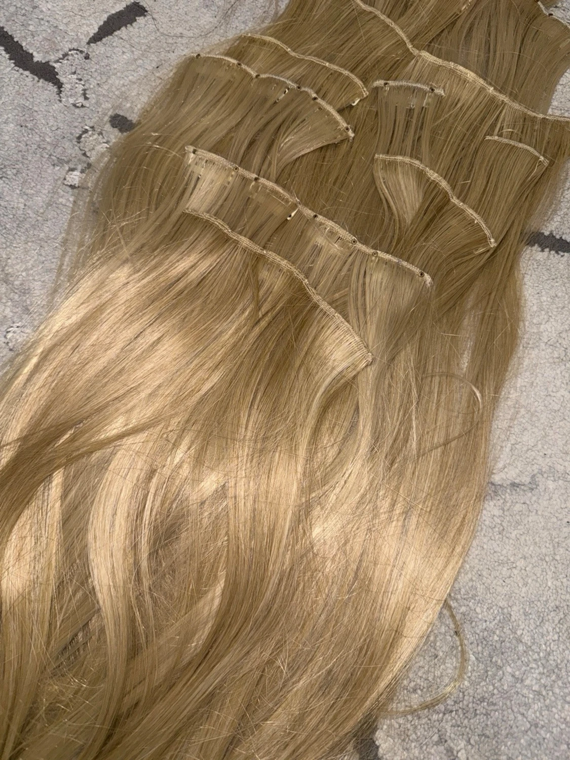Blonda clip-on löshår extensions - 1