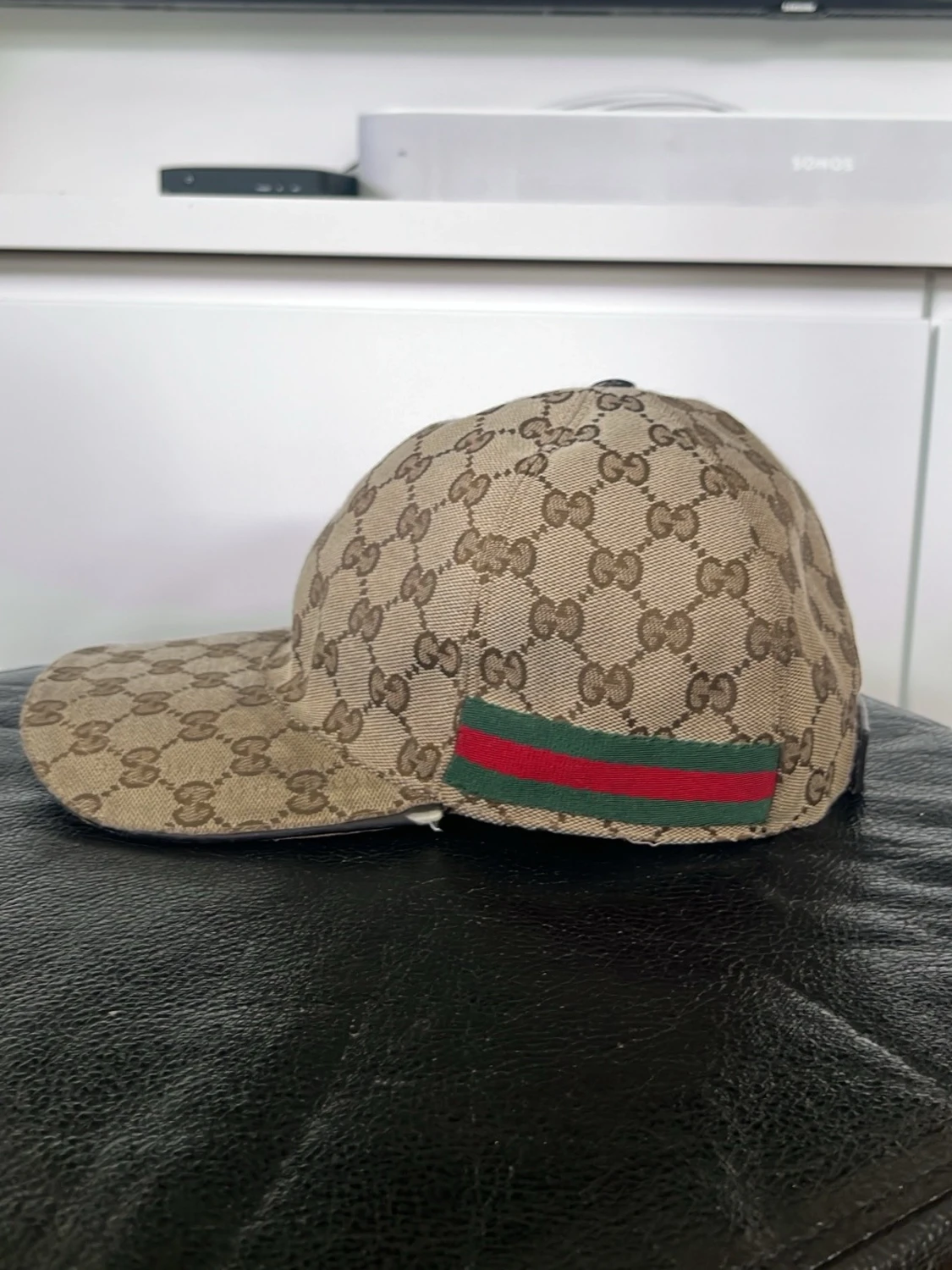 Gucci beige keps med GG-mönster - 2