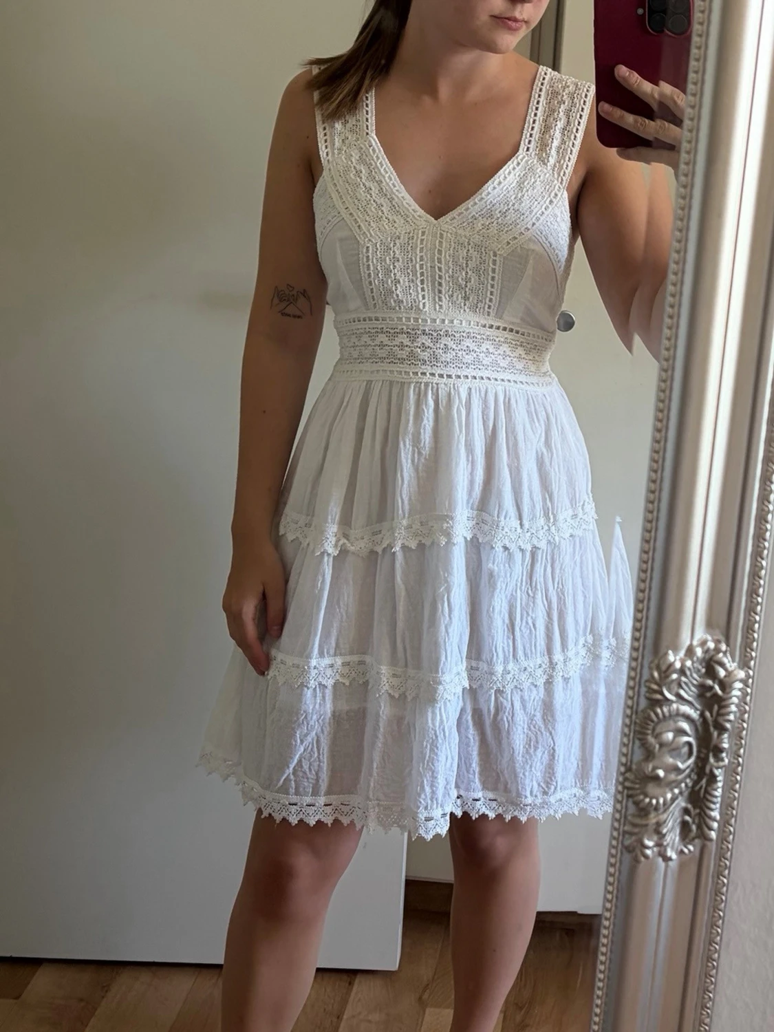 Vit student/midsommar klänning 