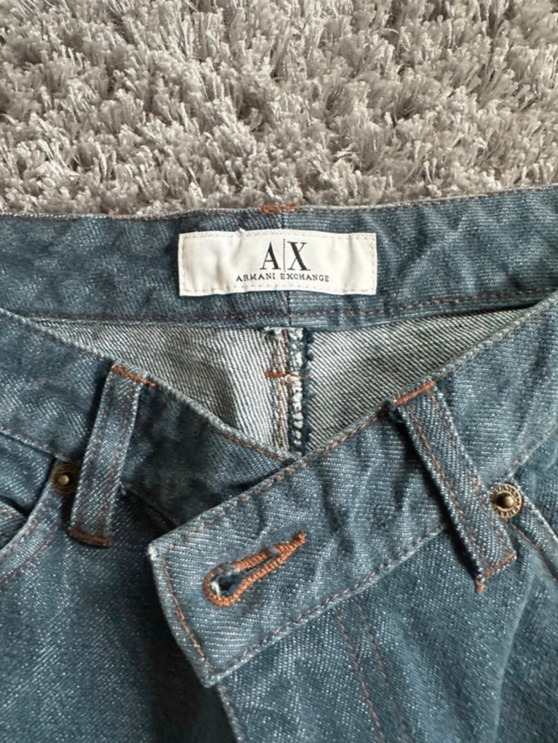 Blå jeans med flätade sidor Armani Exchange - 1