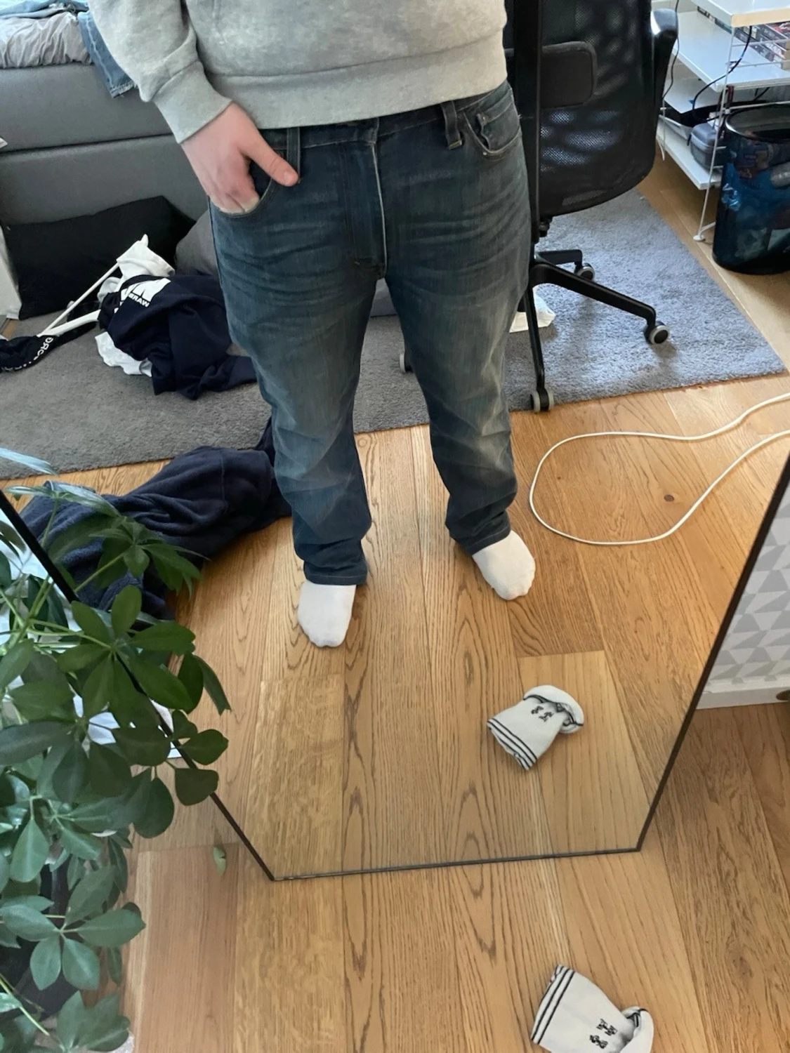 Levi's blå raka jeans - 5