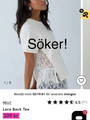 Söker denna t-shirt - Söker denna T-shirt eller i svart från Nelly då den e slutsåld. Om ni har den i xs och vill sälja skriv till mig för ja köper gärna 💕