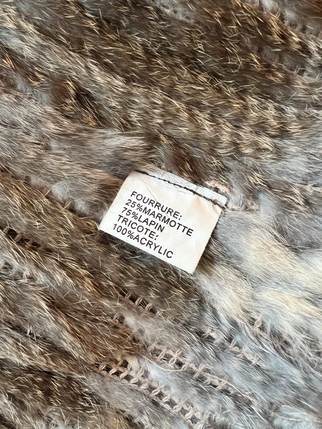 Brun pälsväst med fluffig krage - 5
