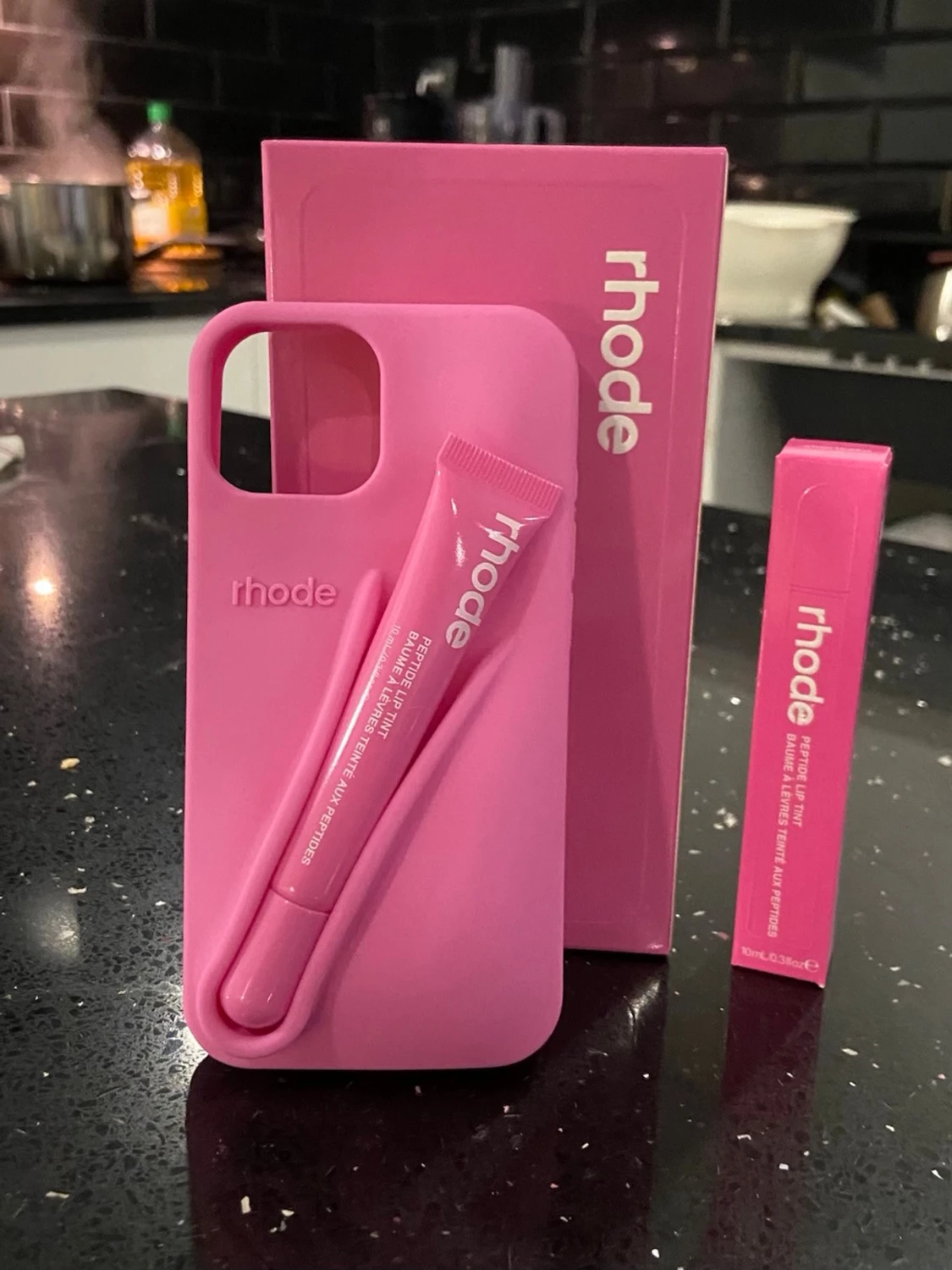 Rhode skal + lipgloss