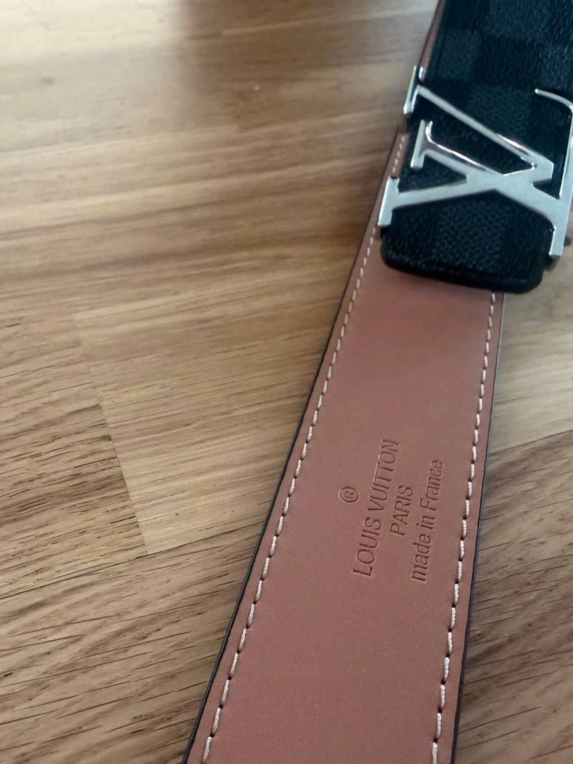 Louis Vuitton svart rutigt bälte - 3