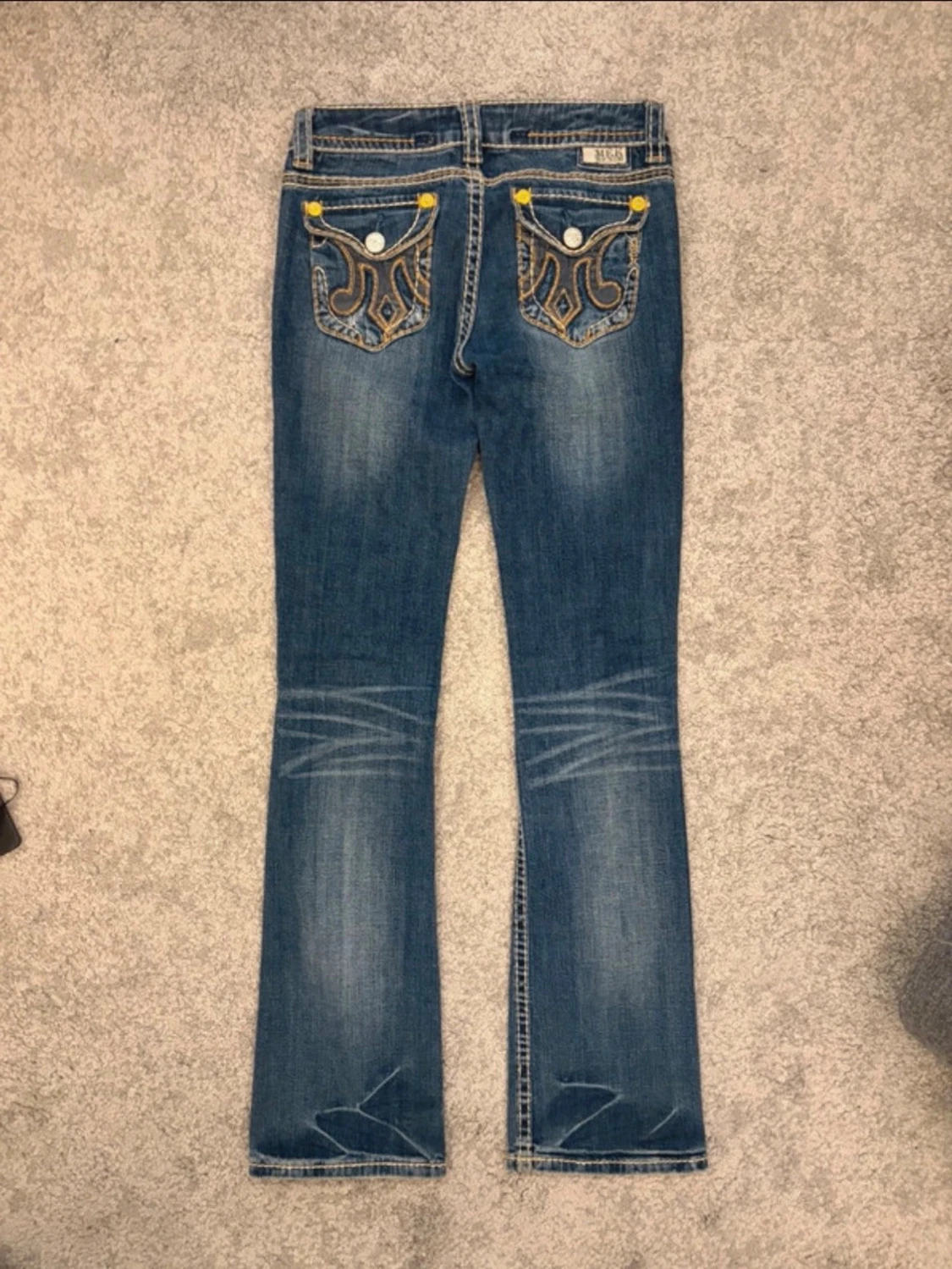 Blå bootcut jeans  - 1
